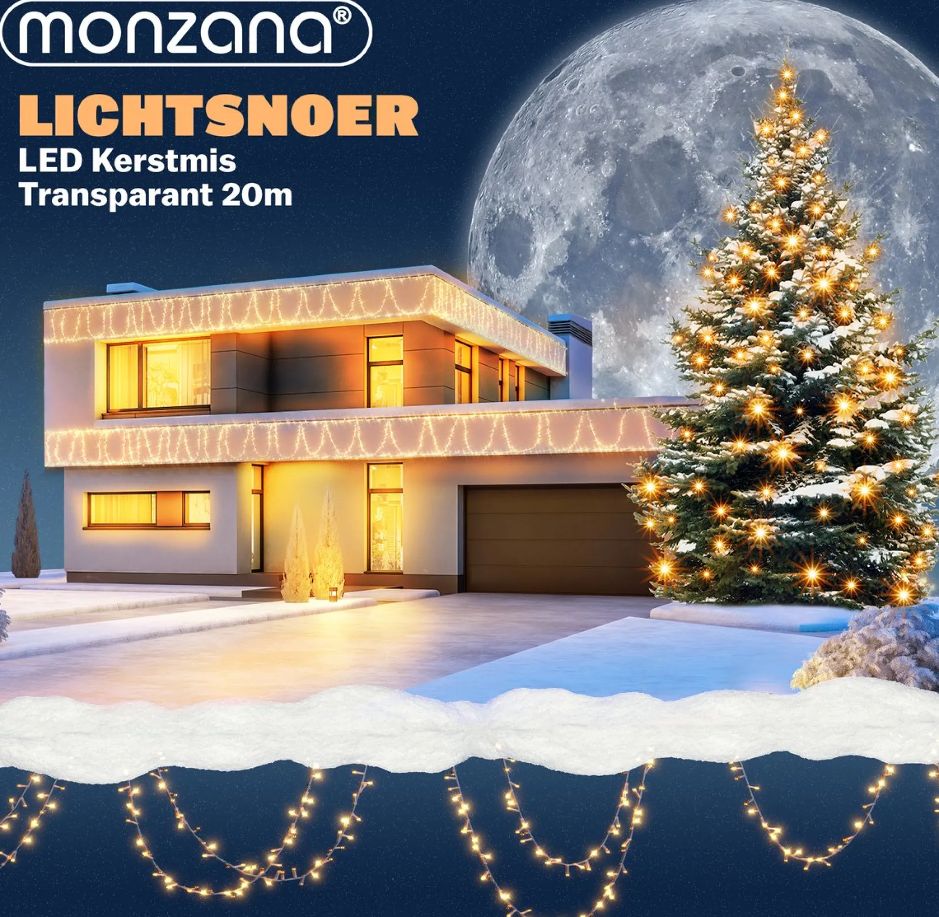Monzana Lichtsnoer 200 Leds – Afstandsbediening Timer – Warm Wit Clearance
