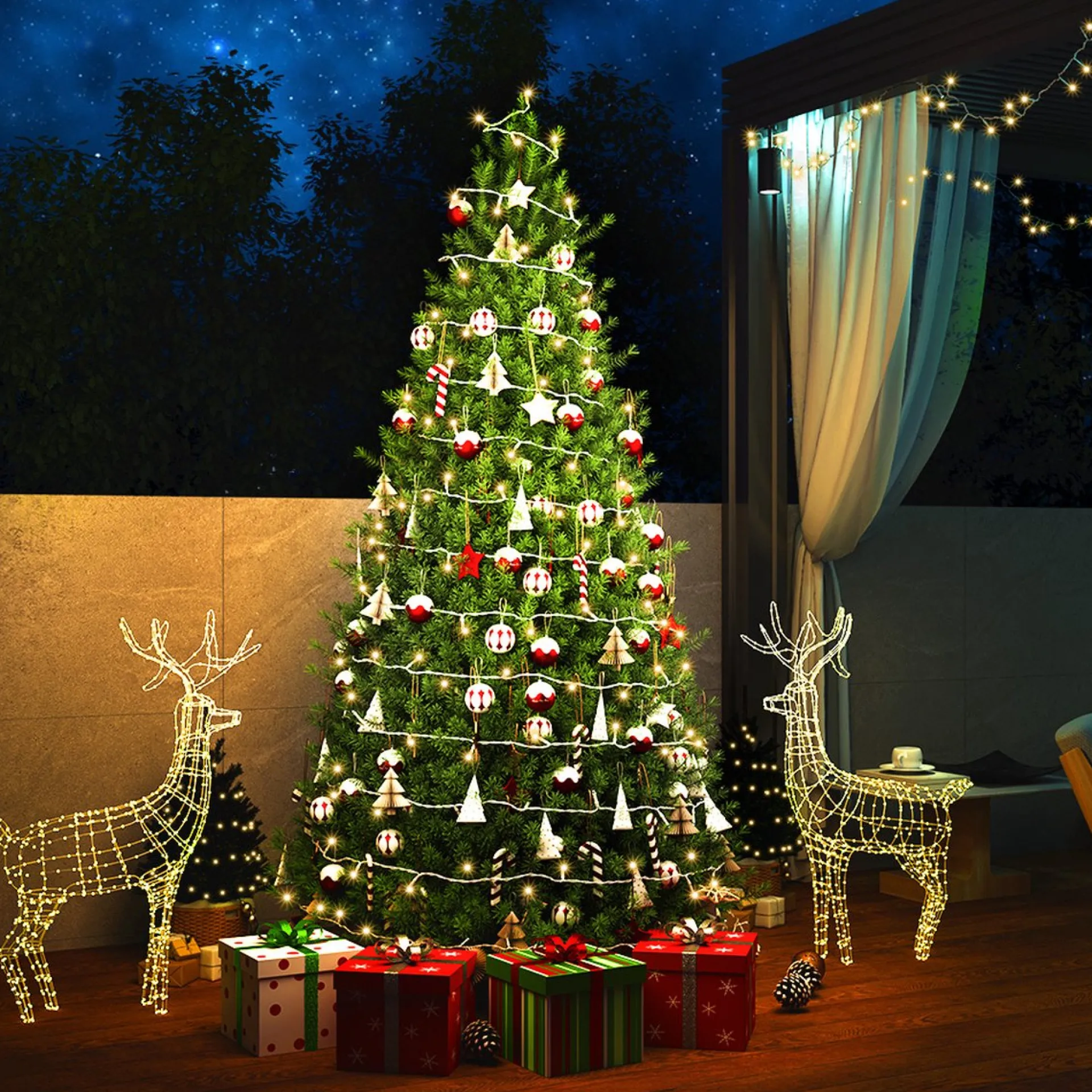 Monzana Lichtsnoer 200 Leds – Afstandsbediening Timer – Warm Wit Clearance