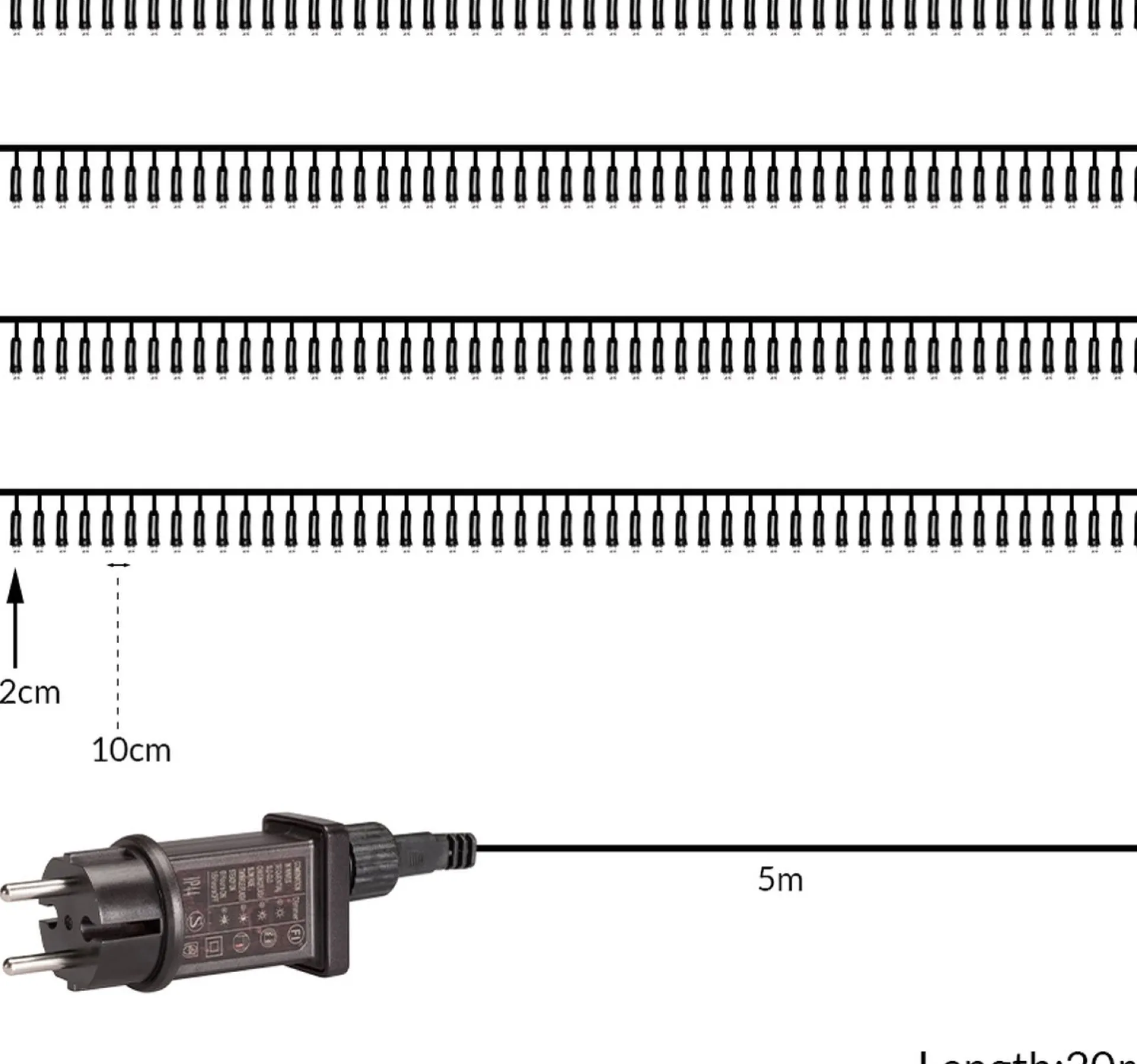 Monzana Lichtsnoer 200 Leds – Afstandsbediening Timer – Warm Wit Clearance