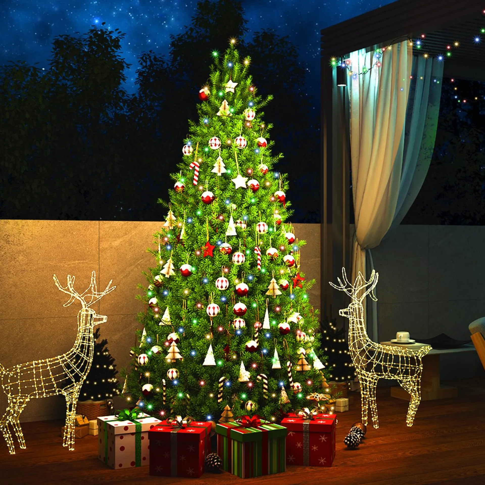 Monzana Lichtsnoer 200 Leds – Afstandsbediening Timer – Multicolor Clearance