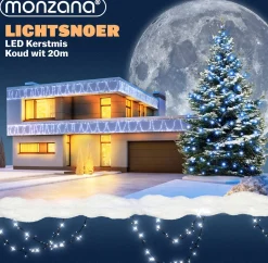 Monzana Lichtsnoer 200 Leds – Afstandsbediening Timer – Koud Wit Cheap