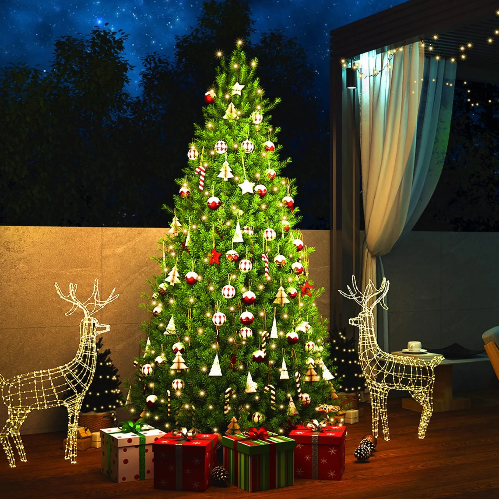 Monzana Lichtsnoer 200 Leds – Afstandsbediening Timer – Warm Wit Cheap