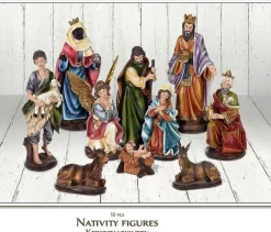 Merkloos Kerststallen>Mooie Kerstgroep Bestaande Uit 11 Figuren Hoogte 20 Cm