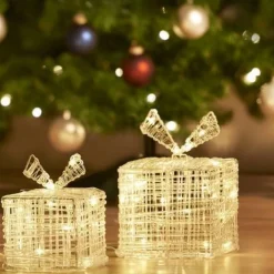 Merkloos Nampook Set Van 2 Geschenkdozen - 2 Verschillende Maten - 15 En 20 Cm Hoog - 30 En 40 Led Online