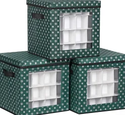 Nancyu0027s Nancy's Buckley Kerst Opbergdozen - Opbergdoos - Opvouwbaar - 3 Stuks - Groen - 30,5 X 30,5 X 30,5 Cm Cheap