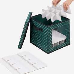 Nancyu0027s Nancy's Buckley Kerst Opbergdozen - Opbergdoos - Opvouwbaar - 3 Stuks - Groen - 30,5 X 30,5 X 30,5 Cm Cheap