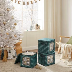 Nancyu0027s Nancy's Buckley Kerst Opbergdozen - Opbergdoos - Opvouwbaar - 3 Stuks - Groen - 30,5 X 30,5 X 30,5 Cm Cheap