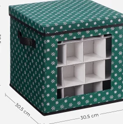 Nancyu0027s Nancy's Buckley Kerst Opbergdozen - Opbergdoos - Opvouwbaar - 3 Stuks - Groen - 30,5 X 30,5 X 30,5 Cm Cheap