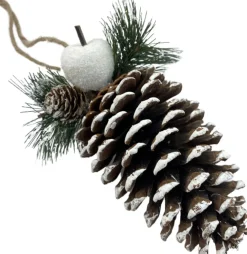 WDMT Kersthanger>Natuurlijke Kersthanger - Dennenappel | 14 Cm | Decoratieve Kerst Hanger Gemaakt Uit Natuurlijke Materialen | Landelijke Kerst Decoratie | Bruin