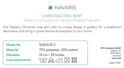 Navaris Decoratief Kerstboom Vloerkleed Vloerbeschermer - Beschermt De Vloer En Verstopt Bekabeling Van Lampjes - Kerstrok In Wit/Rood Online