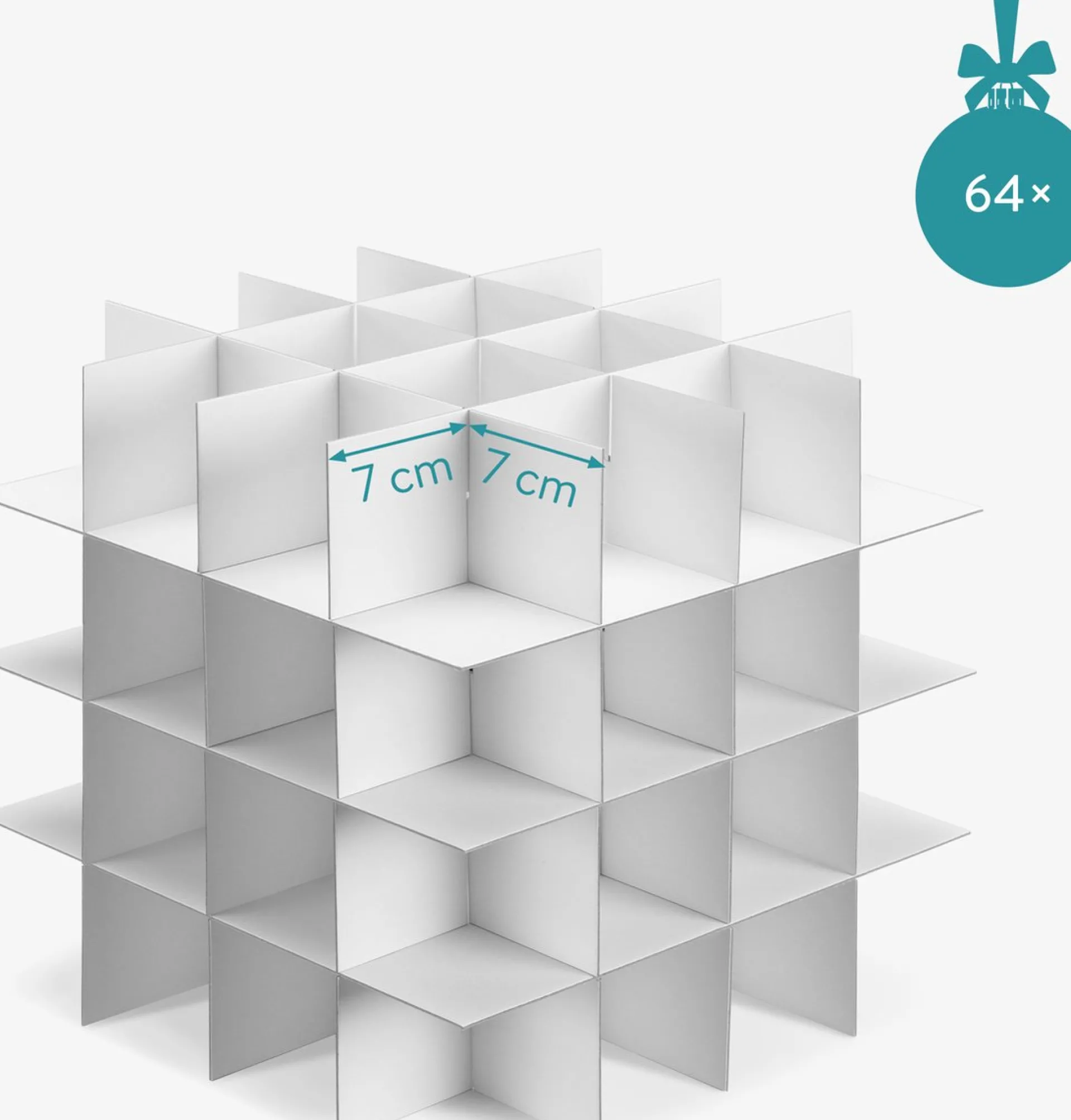 Navaris Kerstballen Opbergbox 64 Vakken - Opvouwbare Opbergdoos Voor Kerstdecoratie - In Feestelijk Donkergroen Kerstdesign Sale