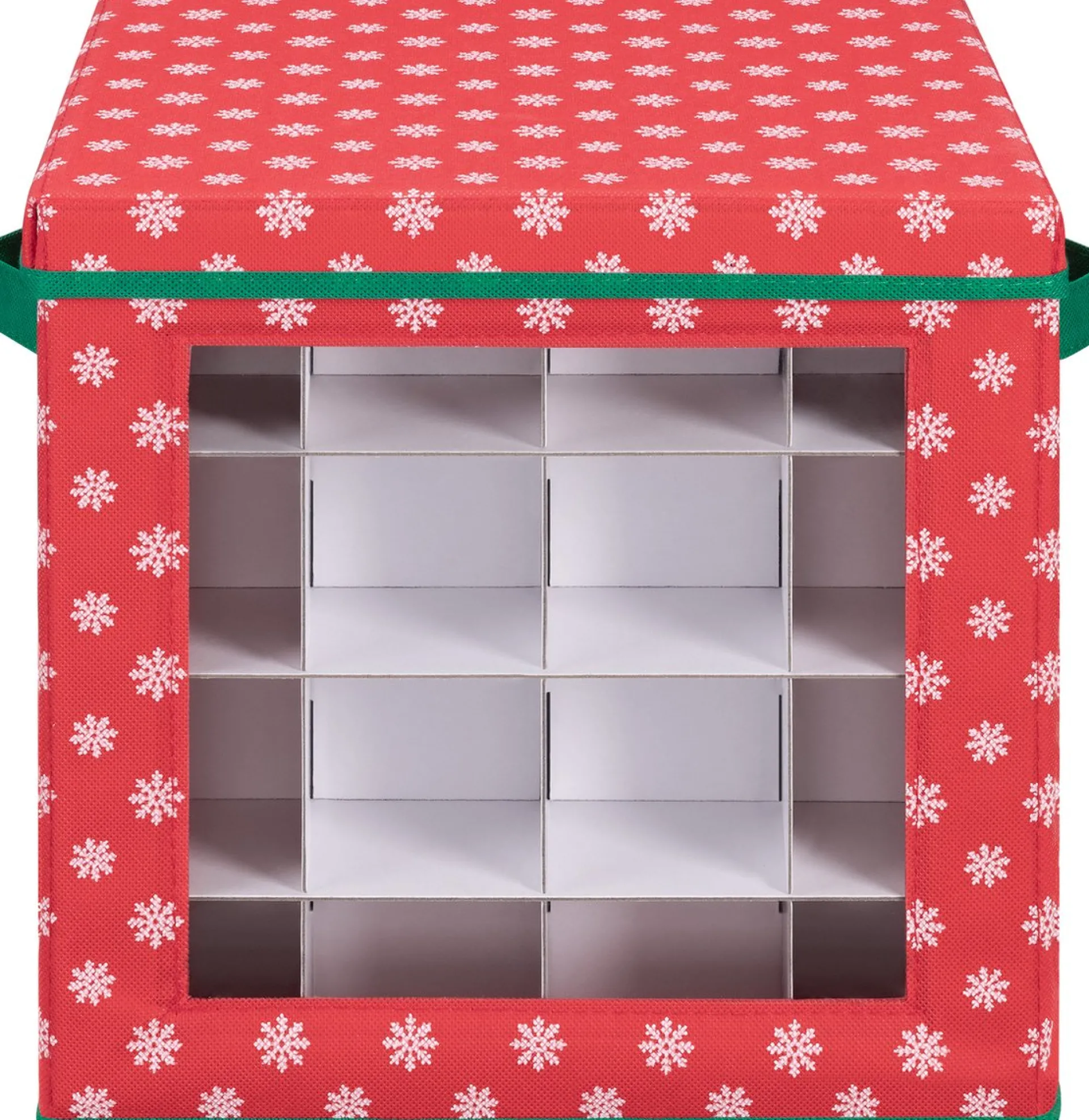 Merkloos Navaris Opvouwbare Kerstballen Opslag Doos - Kerstboom Ornamenten Container Met Feestelijk Ontwerp - Geschikt Voor 64 Kerstornamenten En Decoraties Store