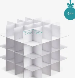 Merkloos Navaris Opvouwbare Kerstballen Opslag Doos - Kerstboom Ornamenten Container Met Feestelijk Ontwerp - Geschikt Voor 64 Kerstornamenten En Decoraties Store