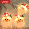 Nuvance - Led Kerstman Verlichting - 1.5M - 10 Lichtjes - Kerstverlichting Voor Binnen En Buiten - Kerstdecoratie - Kerstversiering - Sfeerverlichting - Lichtslinger Shop