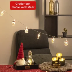 Nuvance - Led Kerstman Verlichting - 1.5M - 10 Lichtjes - Kerstverlichting Voor Binnen En Buiten - Kerstdecoratie - Kerstversiering - Sfeerverlichting - Lichtslinger Shop