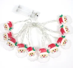 Nuvance - Led Kerstman Verlichting - 1.5M - 10 Lichtjes - Kerstverlichting Voor Binnen En Buiten - Kerstdecoratie - Kerstversiering - Sfeerverlichting - Lichtslinger Shop