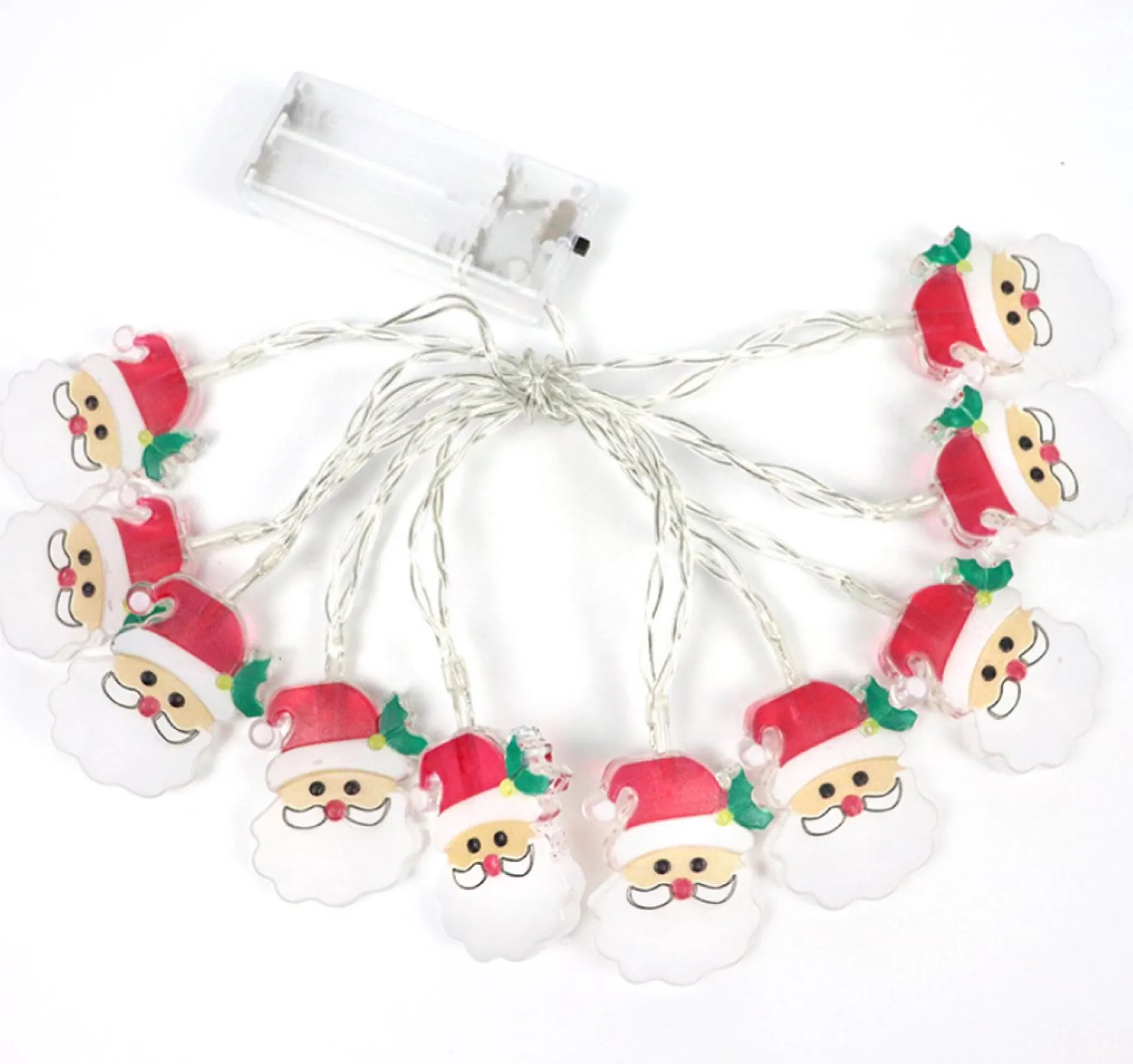 Nuvance - Led Kerstman Verlichting - 1.5M - 10 Lichtjes - Kerstverlichting Voor Binnen En Buiten - Kerstdecoratie - Kerstversiering - Sfeerverlichting - Lichtslinger Shop