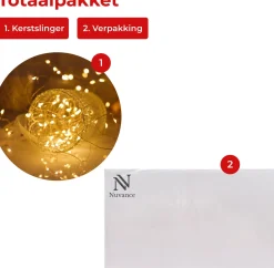 Nuvance - Led Lichtsnoer Voor Binnen En Buiten - 10 Meter - 100 Lampjes - Warm Wit - Lampjes Slinger - Lichtslinger - Kerstverlichting Voor Binnen En Buiten - Kerstversiering - Kerstdecoratie Online