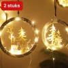 Nuvance - Led Rendier Kerstverlichting - 2 Stuks - Kerstverlichting Voor Binnen En Buiten - Kerstversiering - Kerstdecoratie Warm Wit Fashion