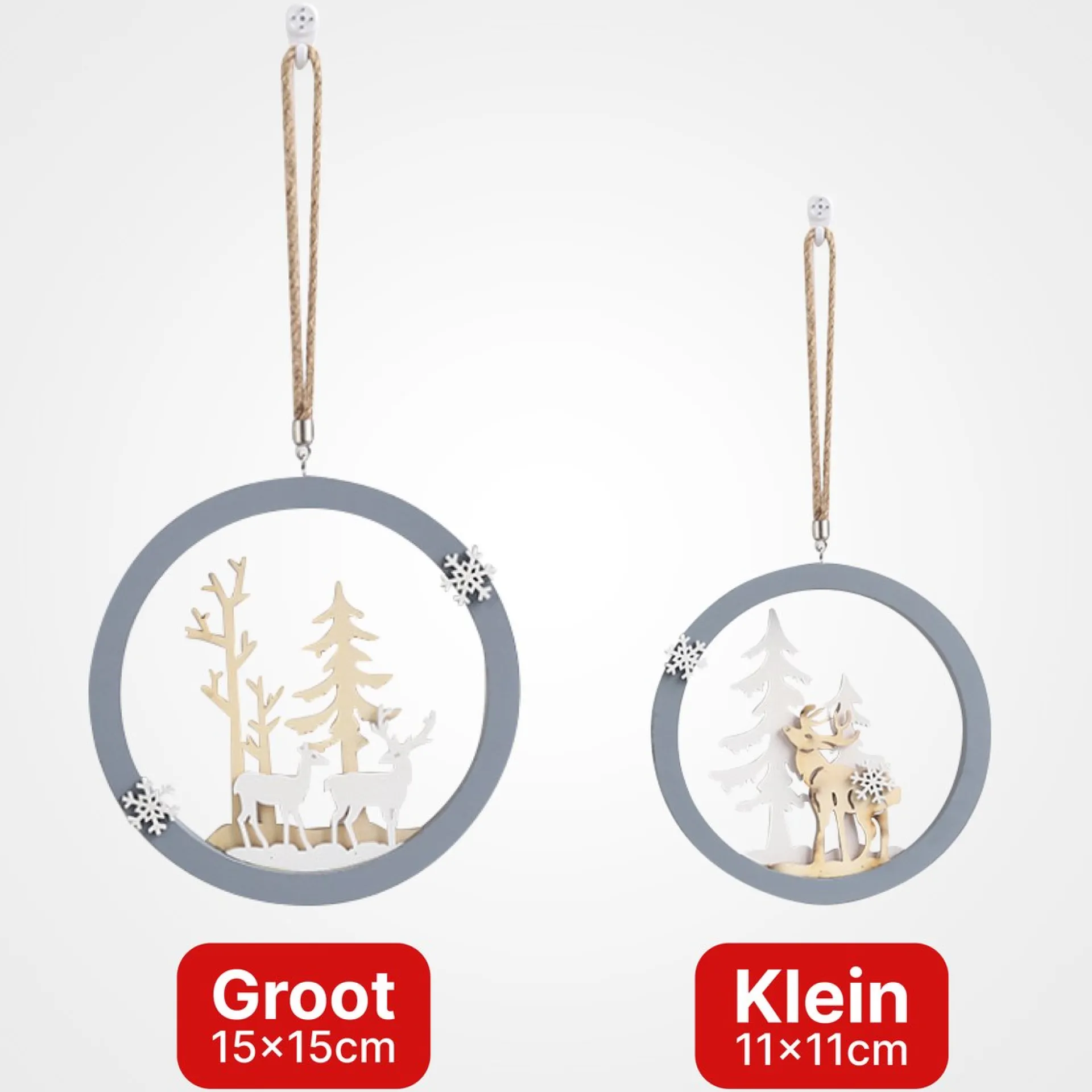 Nuvance - Led Rendier Kerstverlichting - 2 Stuks - Kerstverlichting Voor Binnen En Buiten - Kerstversiering - Kerstdecoratie Warm Wit Fashion