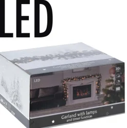 Oneiro Guirlandes>'s Luxe Guirlande Met 30 Led - Warm Wit - 2.70 Meter - Met Timer - Op Batterij - Kerst – Guirlande - Feestdagen - Winter - Verlichting - Binnen - Buiten – Sfeer