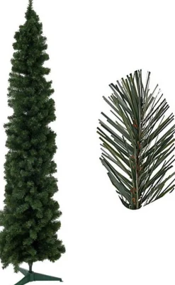 Oneiro 's Luxe Kerstboom Smal - Hoogte 210 Cm - Kerst – Kerstboom - Feestdagen - Winter - Verlichting - Binnen - Buiten – Sfeer Best