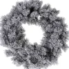 Oneiro Kerstkransen>'s Luxe Kerstkrans - Groen Met Sneeuw - 50 Cm - Kerst – Kerstkrans - Feestdagen - Winter - Verlichting - Binnen - Buiten – Sfeer