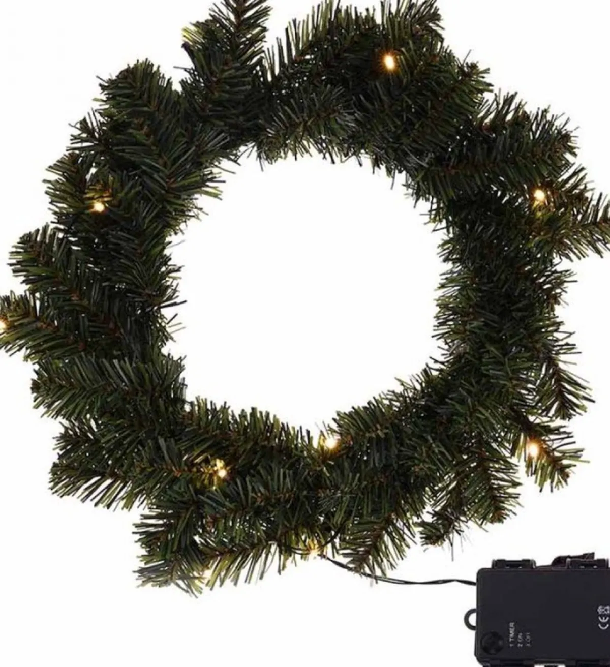 Oneiro Kerstkransen>'s Luxe Kerstkrans 35Cm - Met Verlichting En Timer - Kerst – Kerstkrans - Feestdagen - Winter - Verlichting - Binnen - Buiten – Sfeer