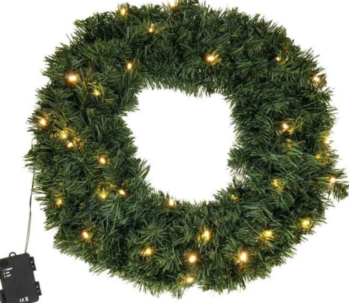 Oneiro Kerstkransen>'s Luxe Kerstkrans Met Led Verlichting 50 Cm - Kerst – Kerstkrans - Feestdagen - Winter - Verlichting - Binnen - Buiten – Sfeer