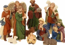 Oneiro Kerststallen>'s Luxe Kerststal Figuren 11-Delig - Kerst – Kerststal - Feestdagen - Winter - Verlichting - Binnen - Buiten – Sfeer