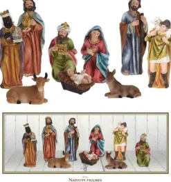 Oneiro Kerststallen>'s Luxe Kerststalfiguren 9-Delig - Kerst – Kerststal - Feestdagen - Winter - Verlichting - Binnen - Buiten – Sfeer