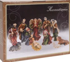 Oneiro Kerststallen>'s Luxe Kerststalfiguren - Kerstgroep - 11-Delig - Kerst – Kerststal - Feestdagen - Winter - Verlichting - Binnen - Buiten – Sfeer