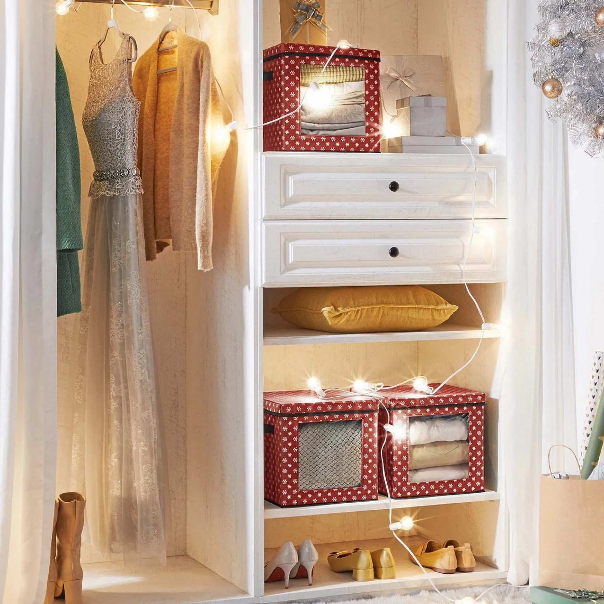 MeubelGigant Opbergdozen Voor Kerstballen - Set Van 3 - Vouwdozen - 64 Kleine Vakken Per Doos Discount