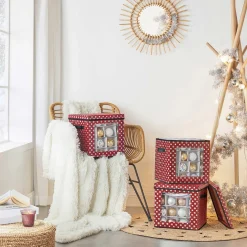 MeubelGigant Opbergdozen Voor Kerstballen - Set Van 3 - Vouwdozen - 64 Kleine Vakken Per Doos Discount