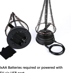 Selwo Opvouwbare Kerstboom, 250 Warmwitte Leds Aan Koperdraad. Versier Je Huis Of Tuin Met Deze Fonkelende, Metalen Kerstboom, X-Small Outlet