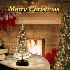 Selwo Opvouwbare Kerstboom, 250 Warmwitte Leds Aan Koperdraad. Versier Je Huis Of Tuin Met Deze Fonkelende, Metalen Kerstboom, X-Small Outlet