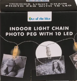 Out of the Blue Lichtslinger Met Led Verlichte Knijpertjes -160 Cm -Kaarten/Foto Ophangen Fashion