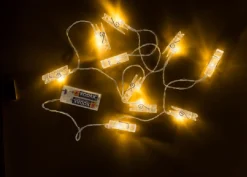 Out of the Blue Lichtslingers -2X - Led Verlichte Knijpers -160Cm -Kaarten/Foto Ophangen Flash Sale