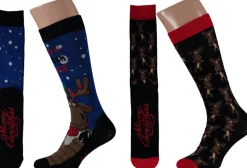 Merkloos Kerstsokken>4-Pak Foute Kerstsokken Voor Heren I Have Been Goodish Year - Foute Kerst Herensokken/Sokken