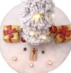 PD ® - Kerstboomring - Kerstboomrok Wit - 100 Cm - Kerstboomkleed - Kerstboom Huls - Rond - Kerst Discount