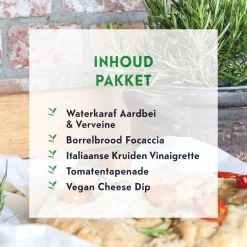 Pineut ® Borrelplank Pakket Tapas – Borrelpakket Culinair – Focaccia, Tapenade, Vinaigrette & Waterkaraf – Verwenbox Borrel – Geschenkpakket Borrelhapjes - Gezellig Genieten Hot