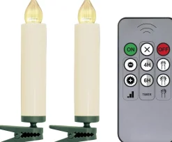 Polarlite Pl-8388735 Draadloze Kerstboomverlichting Kaarsen Binnen Werkt Op Batterijen Aantal Lampen 10 Led Warmwit Flash Sale