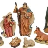 Merkloos Kerststallen>Polystone Kerststal Beeldjes / Beelden 9 Stuks 4 Tot 19 Cm