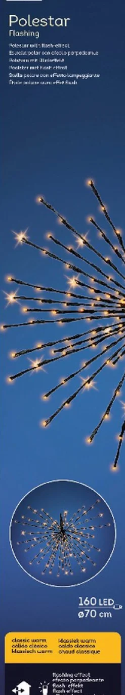 Lumineo Poolster Kerstverlichting Met 160 Led Lampjes - O 70 Cm - Ook Geschikt Voor Buiten - Lichtkleur: Warm Wit - Met Stekker -Kerstdecoratie Fashion