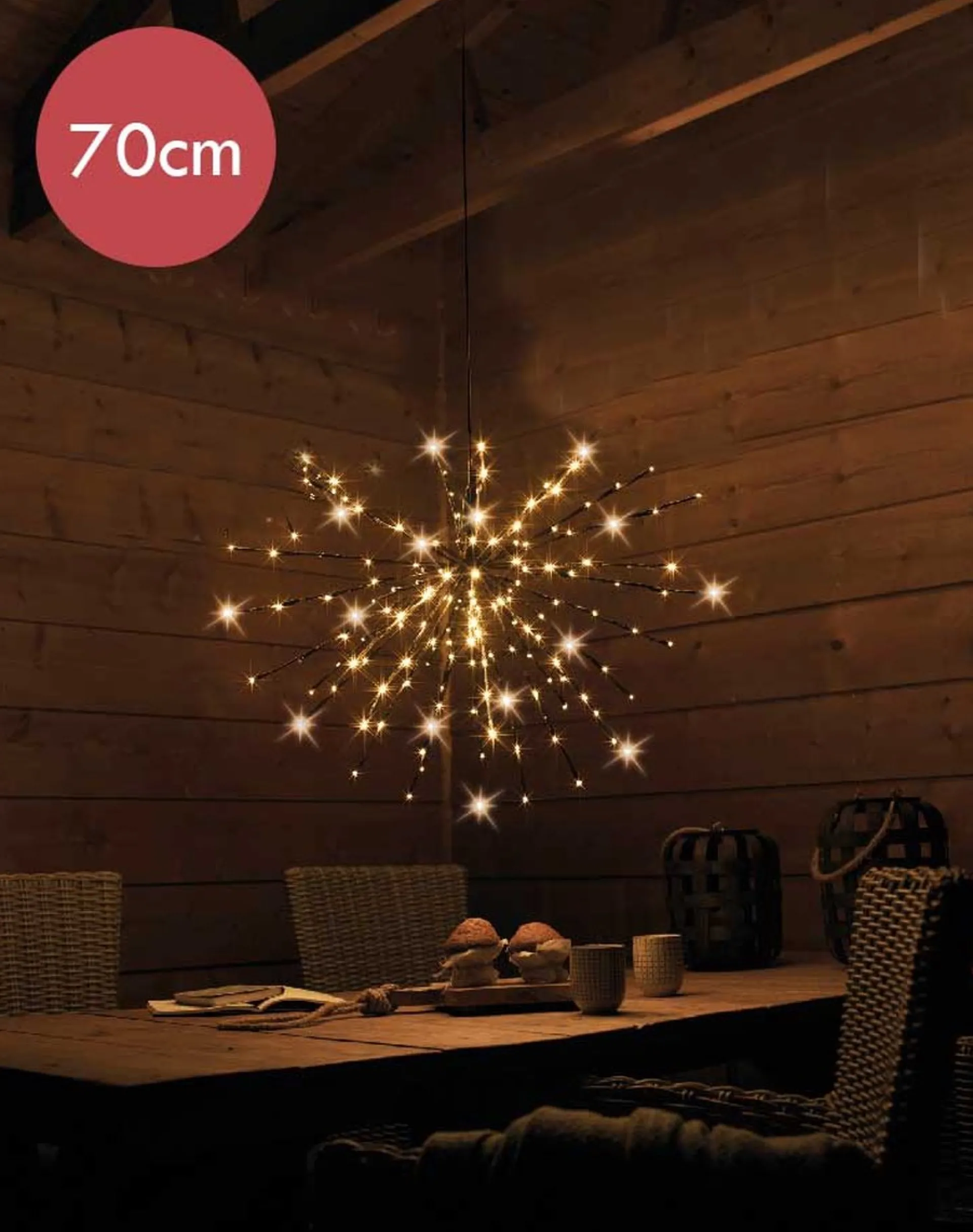 Lumineo Poolster Kerstverlichting Met 160 Led Lampjes - O 70 Cm - Ook Geschikt Voor Buiten - Lichtkleur: Warm Wit - Met Stekker -Kerstdecoratie Fashion