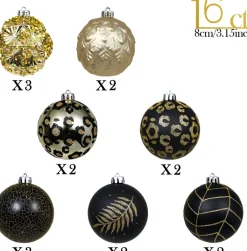 JMP Kerstboomversieringen></noscript>Prachtige Kerst® - Kerstballen - 16 Delige Set - Kerstversiering - Kerstboomdecoratie - Kerstornamenten