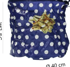 Present Time Kerstboomzak 2 Stuks– Kerstboomrok – Kerstboomhuls – Blauw Met Witte Stippen New