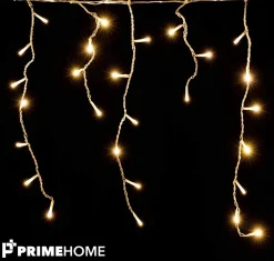 PrimePlus Primehome Ijspegel Verlichting Buiten 432 Led - Lichtgordijn – Kerstverlichting - 10 Meter – Uitbreidbaar Tot Maximaal 15 Meter – Ijspegelverlichting – Warm Wit – 8 Standen Sale