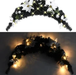 Prolenta Premium Guirlandes> - Kerstboog Met Led-Lampjes 90 Cm Pvc Zwart