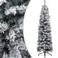 ForYou Prolenta Premium - Kerstboom Met Led's En Sneeuwvlokken Smal 180 Cm Pvc Groen Online